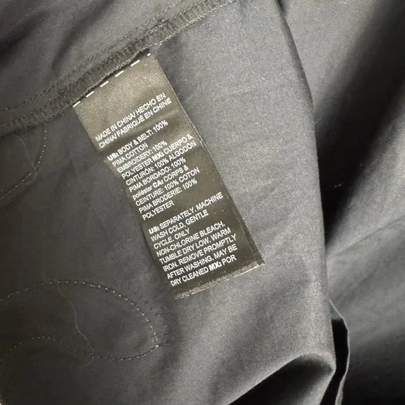 Chicos Maxi Dress Womens 2/12 Popover With Embroidery Pima Cotton Coastal Preppy - Picture 10 of 16